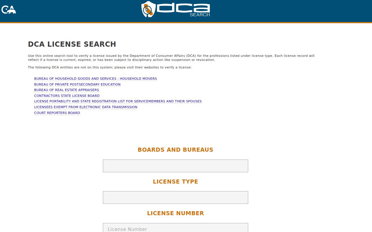 Wasco people directories California professional license search